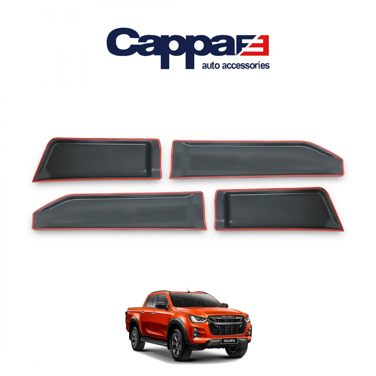 For Isuzu Dmax  Door SiDE HOOD PROTECTOR Kit 2021 and LATER Models 4 pieces ---AUTO STYLİNG car accessories tuning hot modified