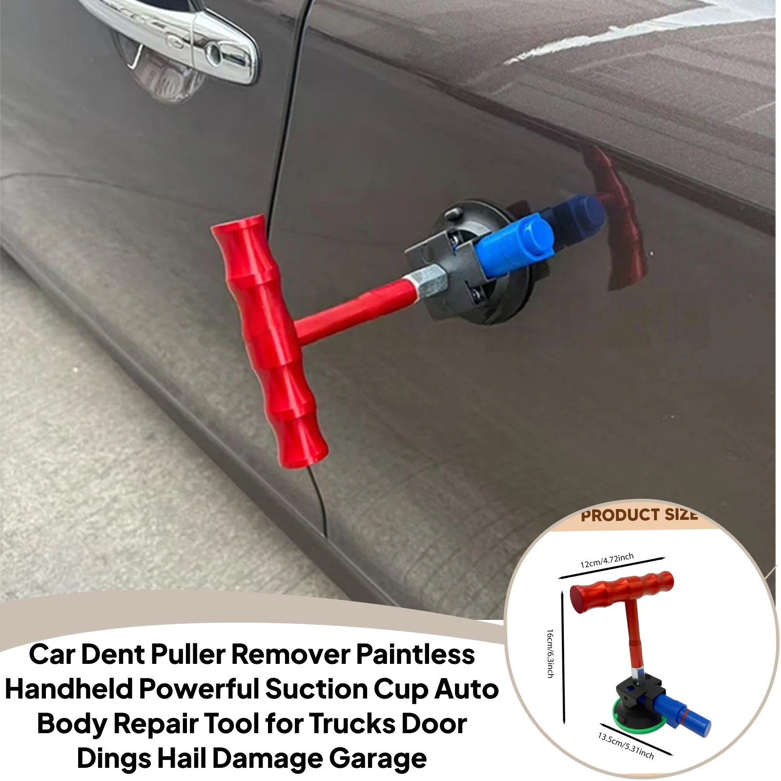 

Car Dent Puller Remover Paintless Handheld Powerful Suction Cup Auto Body Repair Tool for Trucks Door Dings Hail Damage Garage