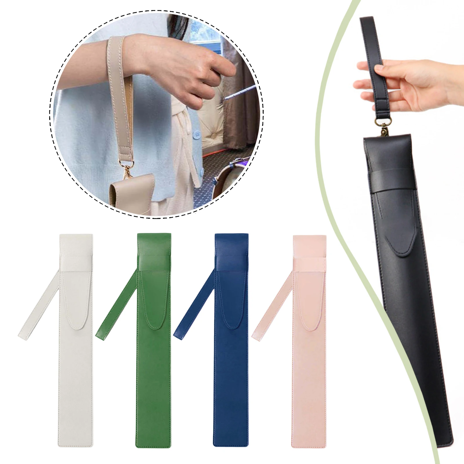 Personalized Drum Stick Bag Handheld PU Waterproof Leather Drum Set Storage Case with Rack for Percussion Instruments