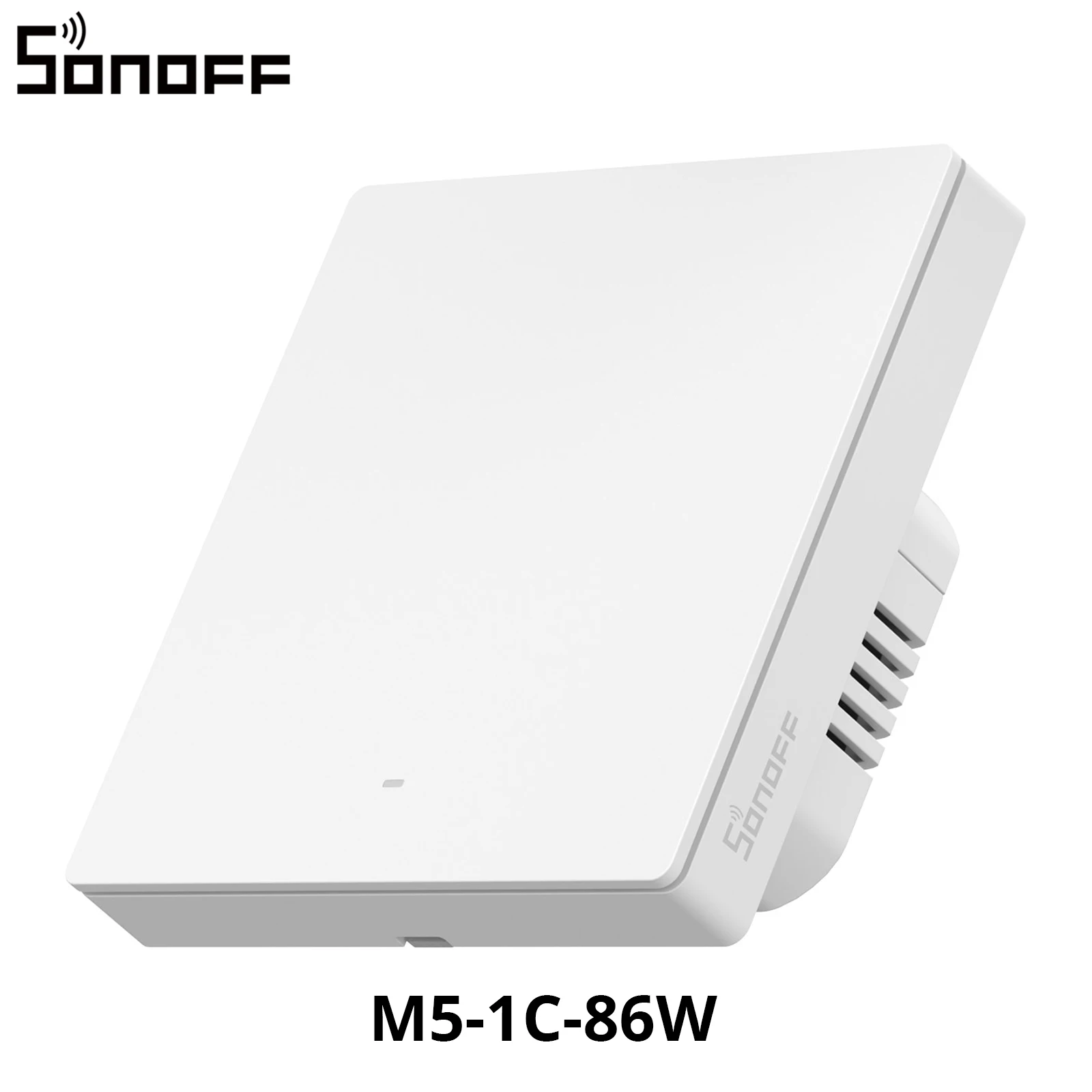 SONOFF M5 86 Typ Matter Smart-Wandschalter mit physischem Knopf, abnehmbarem Relaismodus, Zeitplanfunktion und Sprachsteuerung über Apple Home, Alexa und Google Home