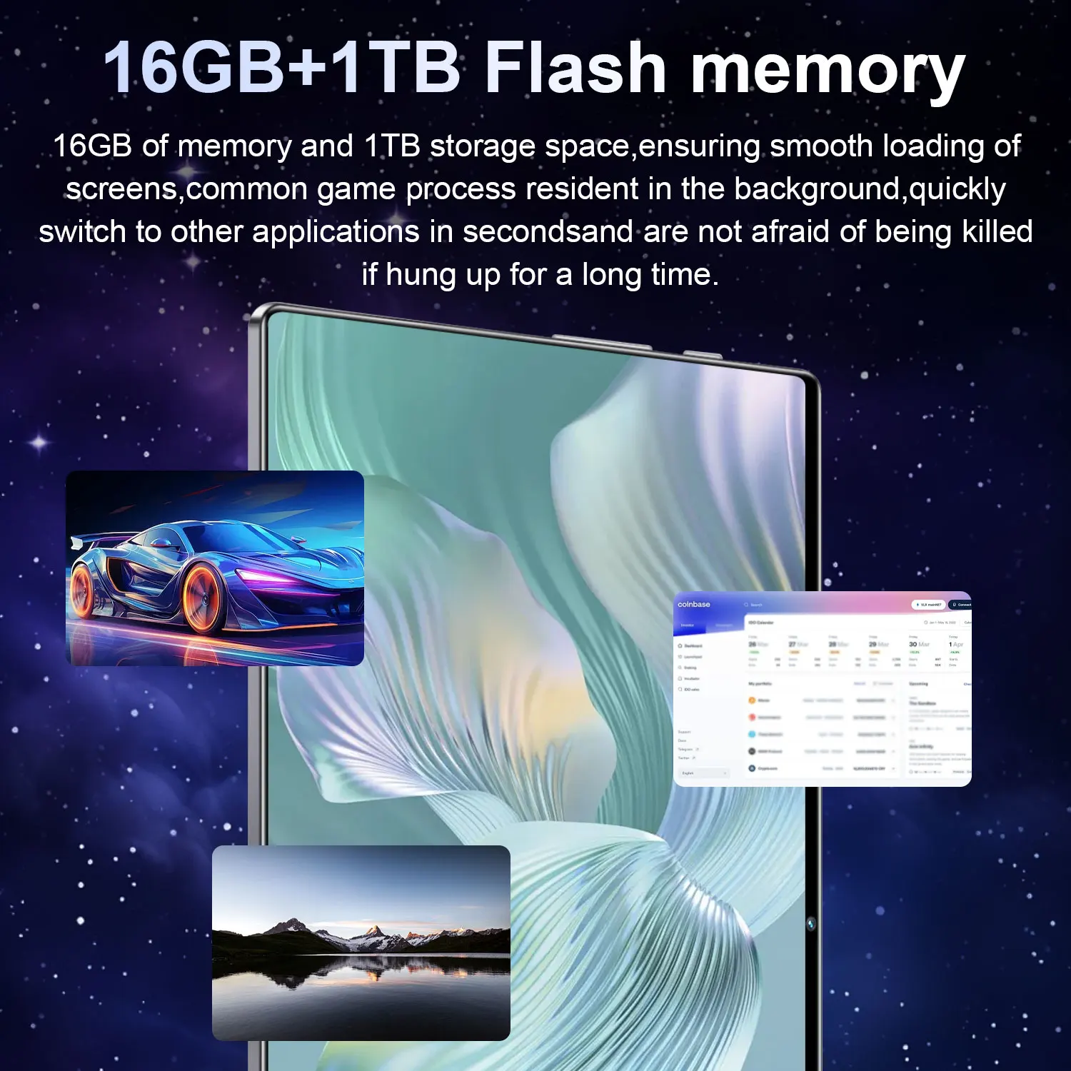 10.36" WiFi Global Version Tablet 20000mAh 14 Core 16GB+1TB Dual SIM 5G Android 13 Gaming Pad GPS BT 16+32MP Camera