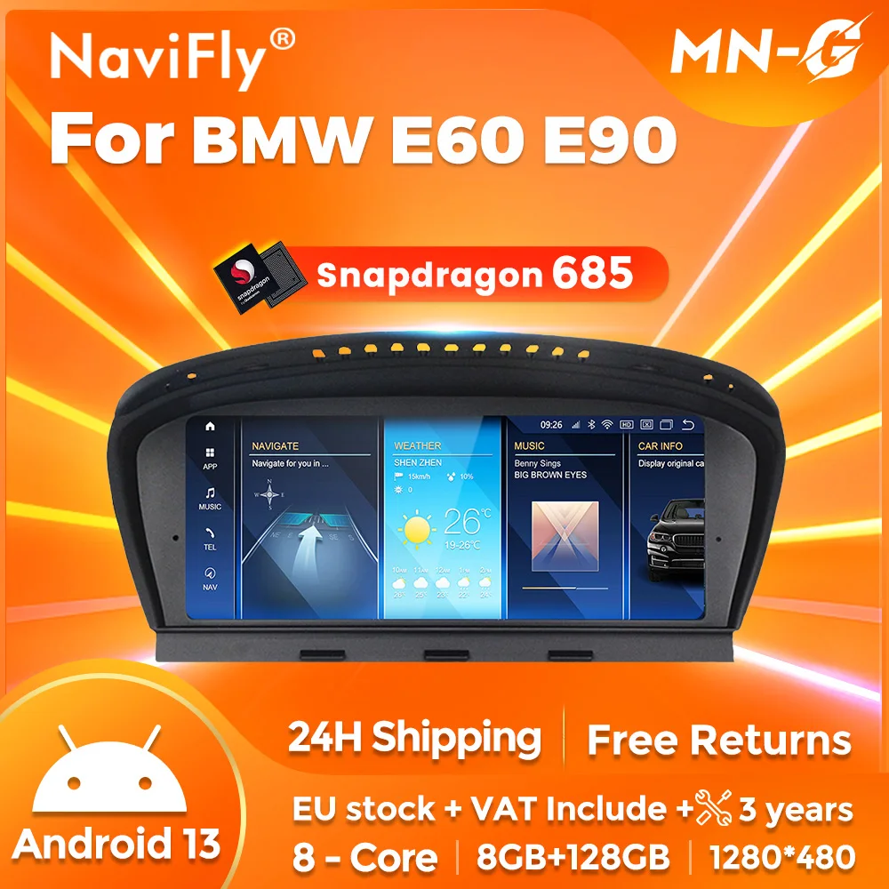 NaviFly 8,8 pouces pour BMW E60 La solution ultime pour moderniser votre autoradio sans compromis