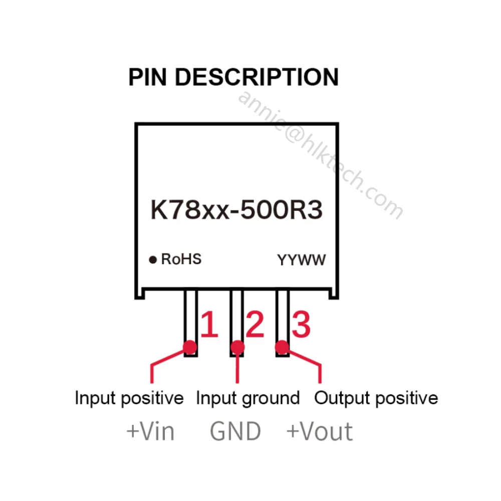 Hilink K7805-500R3 K7812-500R3 K7803-500R3 K7809-500R DCDC non-isolated power module high-efficiency switching voltage regulator
