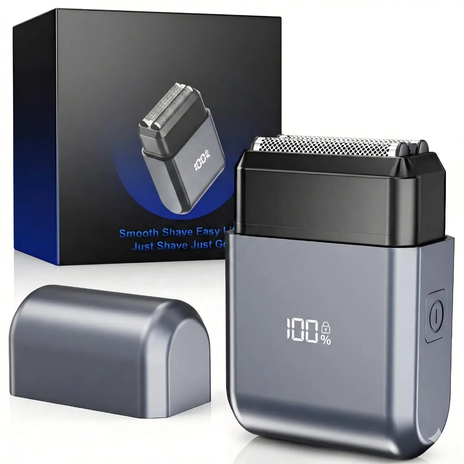 

Mini Electric Foil Shaver for Men - Portable Travel Electric Razor for Face, IPX7 Waterproof, USB-C Rechargeable, LED Display