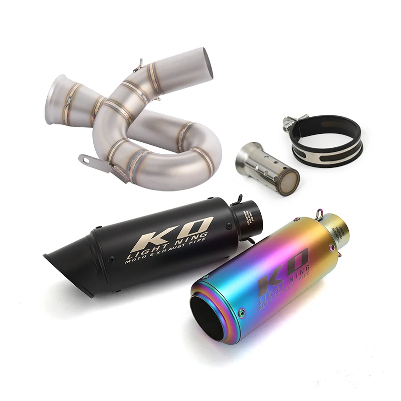 

For Zontes 703RR 2024-2026 703R 2025-2026 51MM Motorcycl Exhaust System Stainless Steel Middle Link Pipe With DB Killer