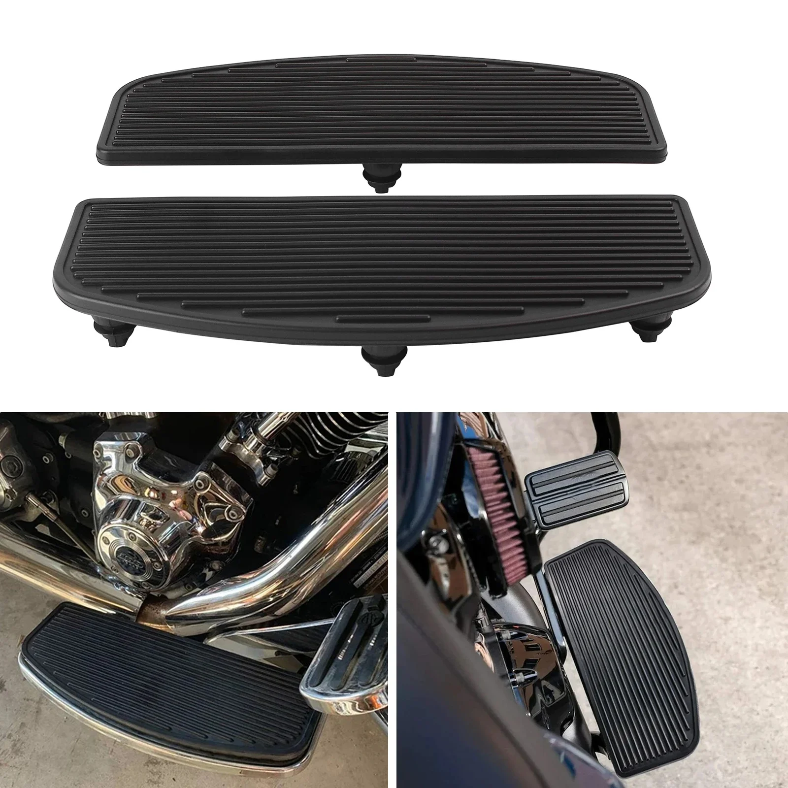 Motorrad Gummi Reiter Einsatz Diele Trittbrett Kit Für Harley Touring Electra Street Road Glide Ultra Classic CVO 1986-2019