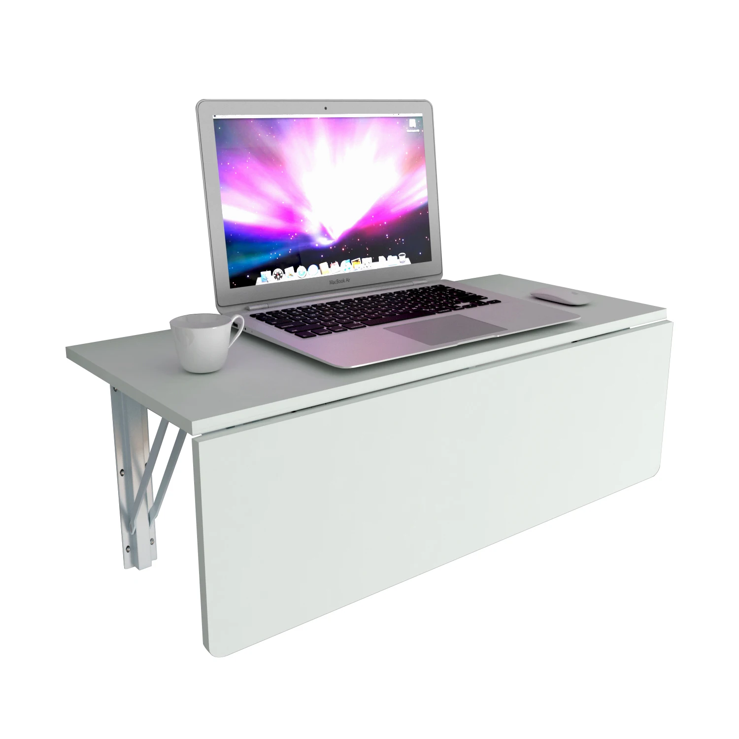 

Wall Mounted Large Floating Folding Table, Spacious Wooden Wall Mounted Desk for Home, Kitchen