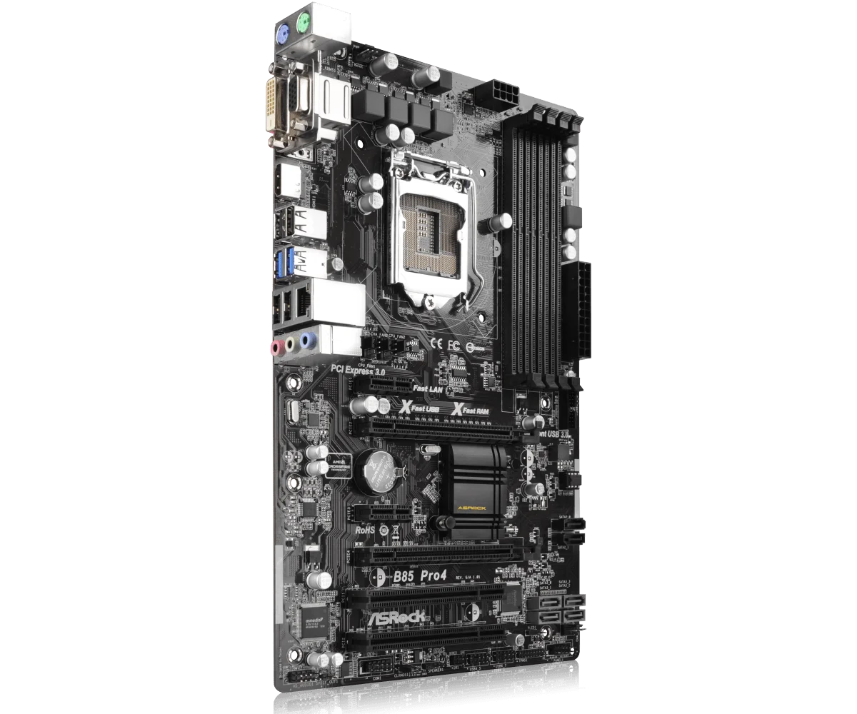 Imagem -03 - Pro Motherboard Lga 1150 Intel B85 Ddr3 32gb Pci-e 3.0 Suporte I54690 I5-4670 I5-4430 I3-4150 I3-4130 Cpu Atx Asrock-b85