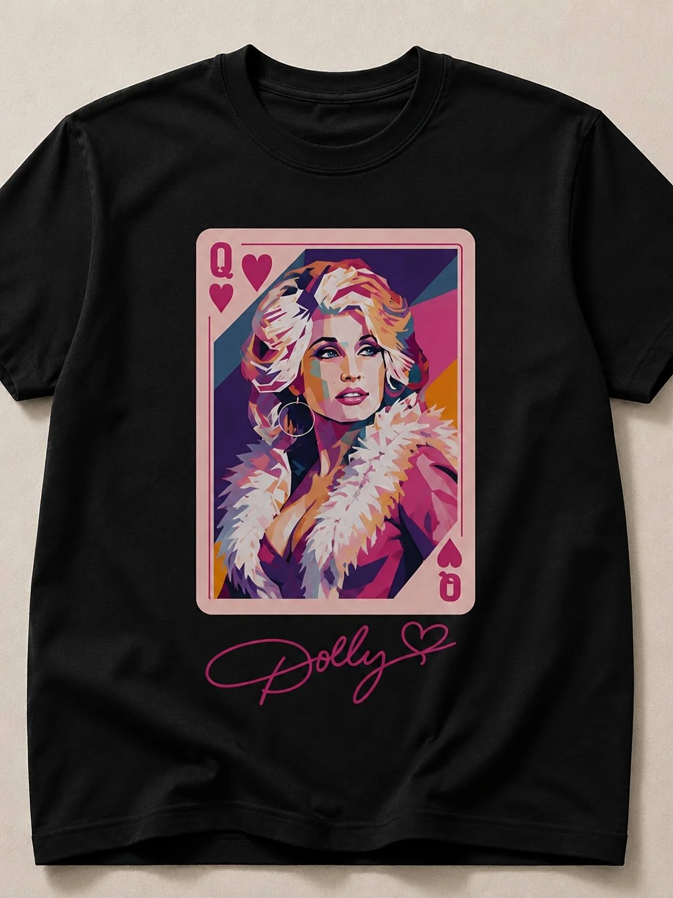 Men's & Women's Dolly Queen Graphic Unisex T-Shirt, All Season Casual Streetwear Essential, Affordable Daily Wear & Perfect Gift for Fans And Friends