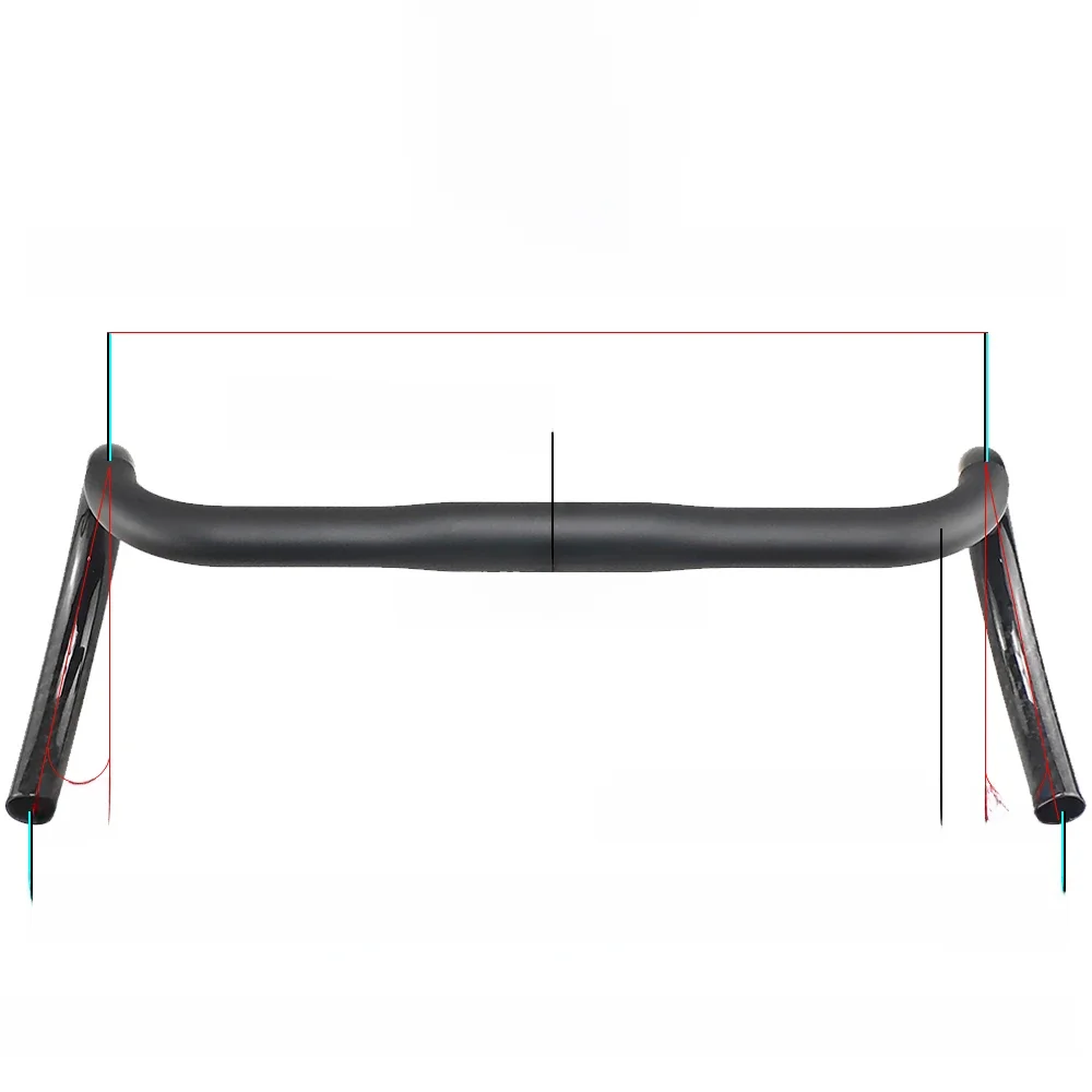 Kohlefaser-Lenker für Rennrad, ovaler Kies lenker, Fahr zubehör, schwarz matt, di2 oval, 380mm,