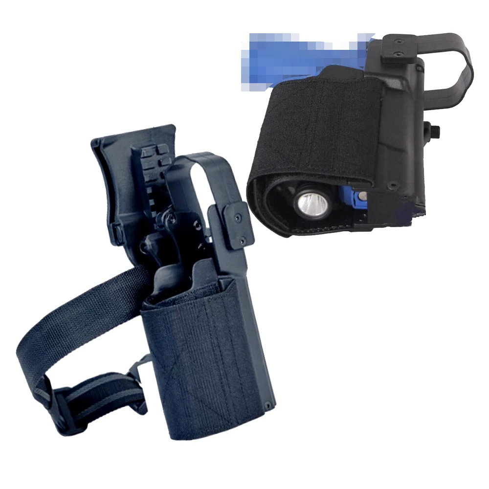 Tactical Combination Quick-draw Leg Holster with Height Adjustment Plate ,Gun Light Sinking Leg Holster for 92 92G 92A 92B NP22