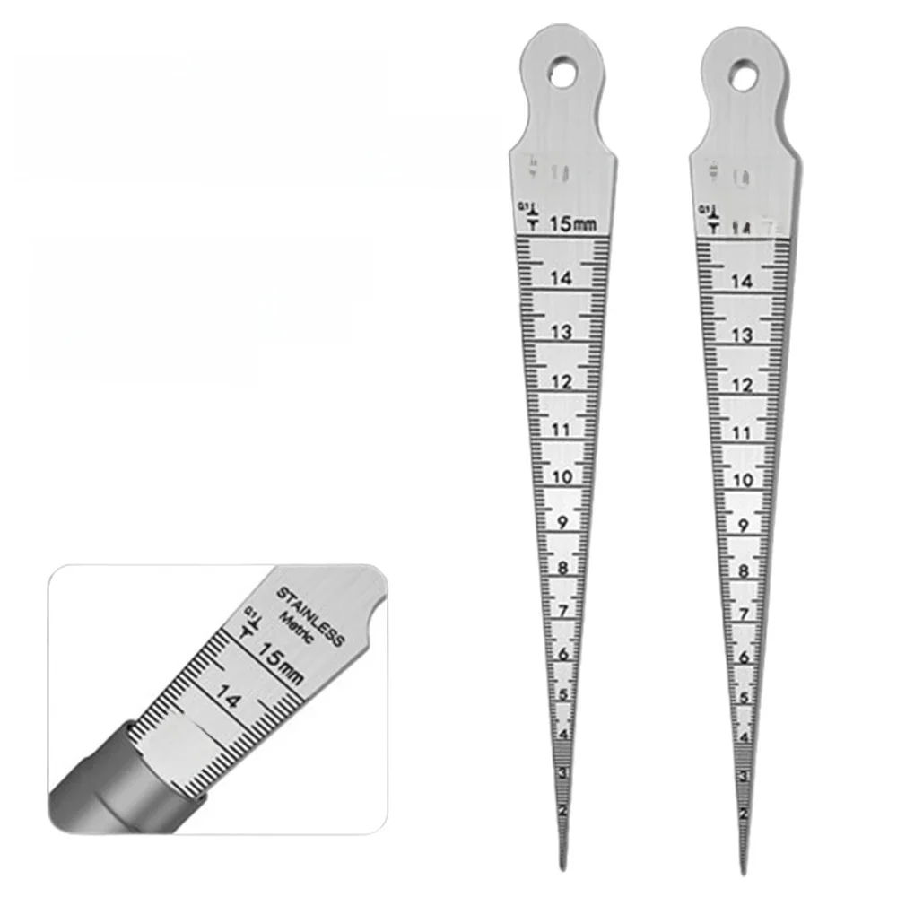 1Pcs Stainless Steel Gap Gauge Aperture Taper Gauge High-precision 0-15mm Stainless Steel Inner Diameter Gauge Wedge Plug Gauge