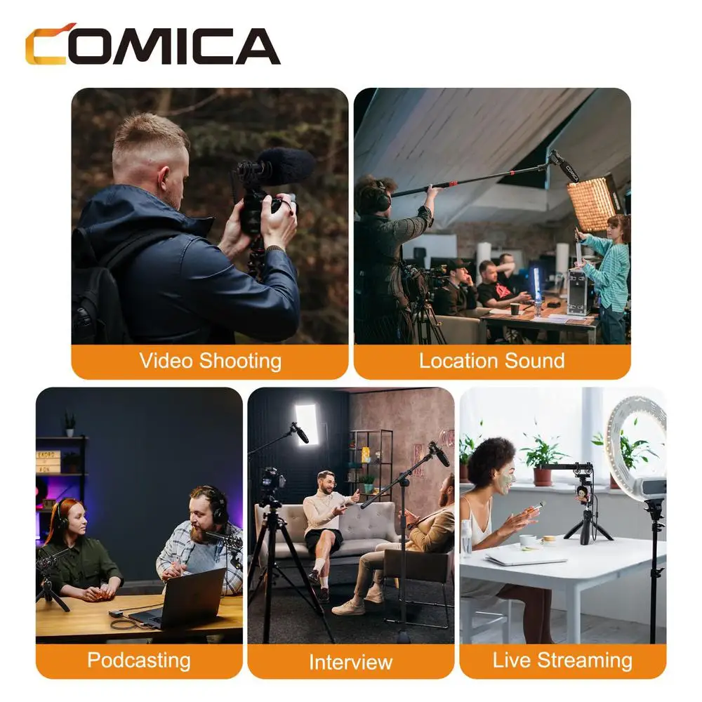 Comica CVM-VM40 2.4G ワイヤレスマイク ショットガンマイク DSLR