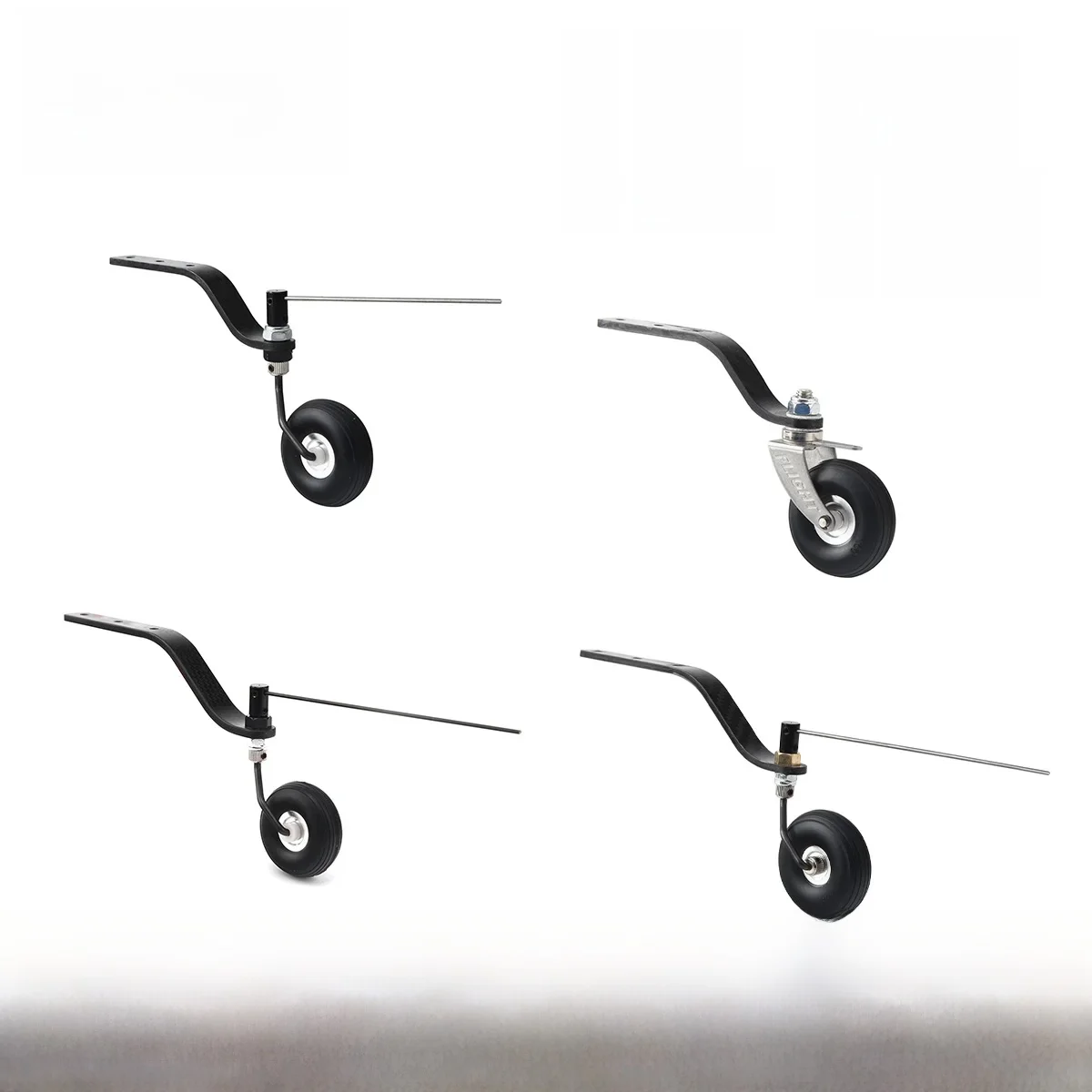 Kit de train d'atterrissage arrière en Fiber de carbone avec roue pour modèle d'avion RC 30E 50E 20CC 30CC 50CC 100CC 150CC