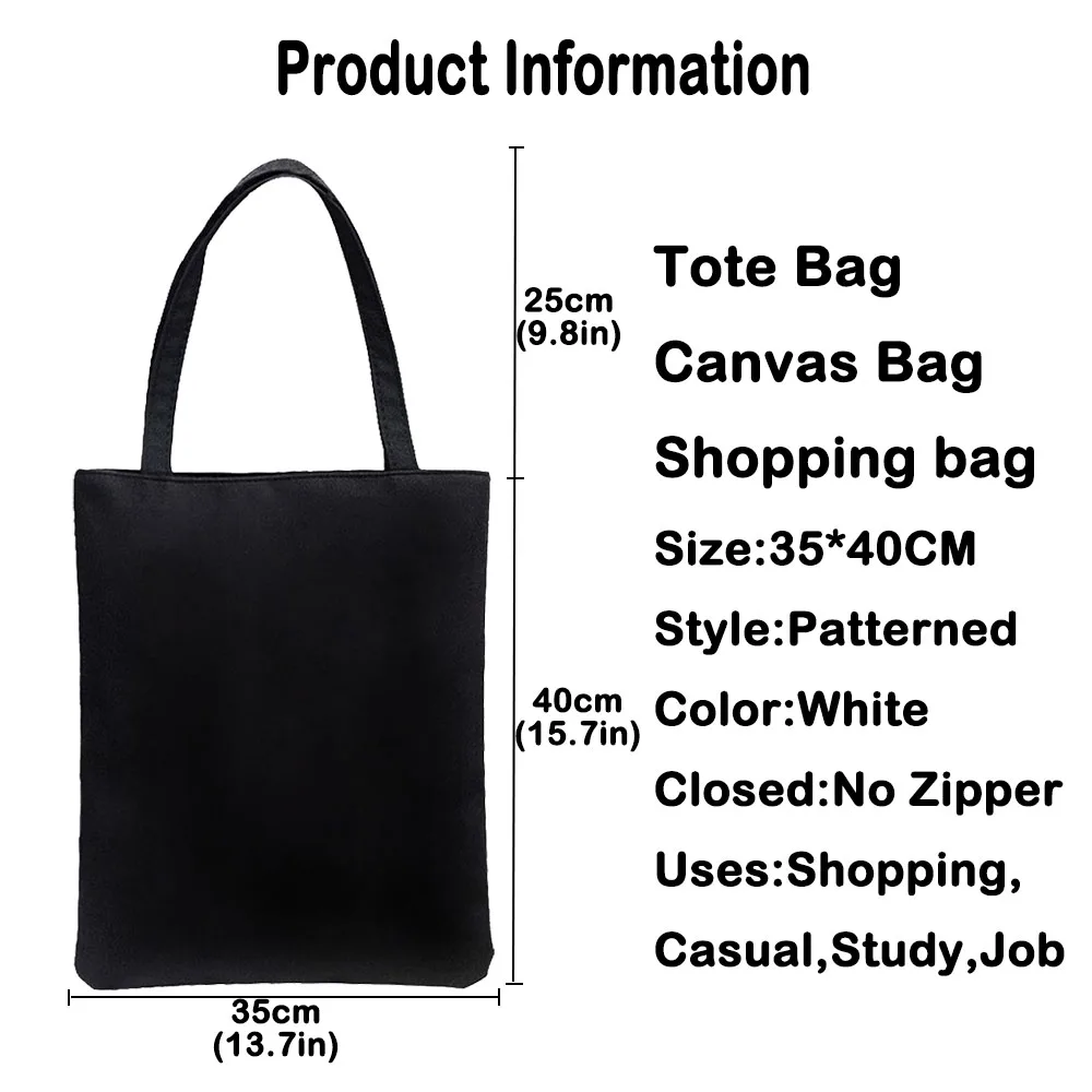 Japan Cartoon Tote Bags Handbags Canvas Shoulder Women Shopper Bag Reusable Eco Large Capacity