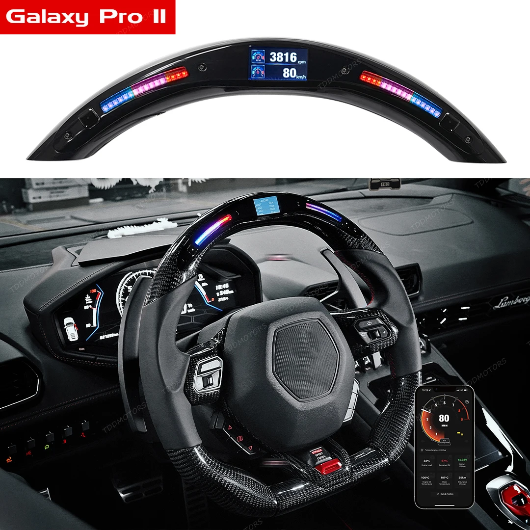 TDD Galaxy Pro II LED Display Kit Steering Wheel Kit Universal Intelligent Driving Data Screen with 8 Themes Dynamic UI Themes
