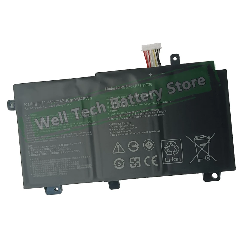 11.4V 48Wh B31N1726 short Laptop Battery For ASUS FX80G FX95D FX504GE FX505G FX86 FX95G