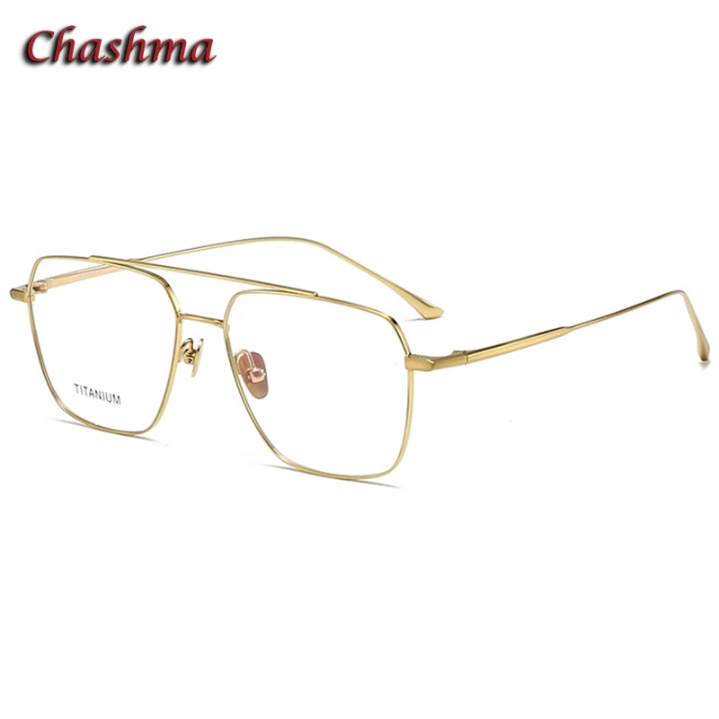 

Chashma Prescription Glasses Gentlemen Fashion Eyeglasses Frames Pure Titanium Flat Top Men Gafas for Recipe Eyewear Spectacles