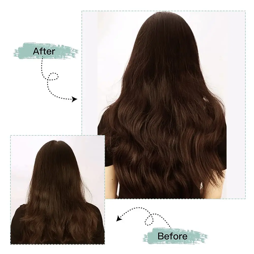 Grampo reto do cabelo humano nas extensões, cabeça 100% não processada, completa, cabelo brasileiro do Virgin, cor preta natural, 8 PCes, 120G