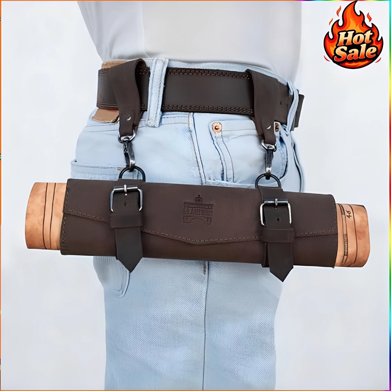 

Сверхмощный держатель для карт и органайзер ручной работы из натуральной кожи с двойными петлями для ремня, многофункциональный органайзер для путешествий, искателей приключений