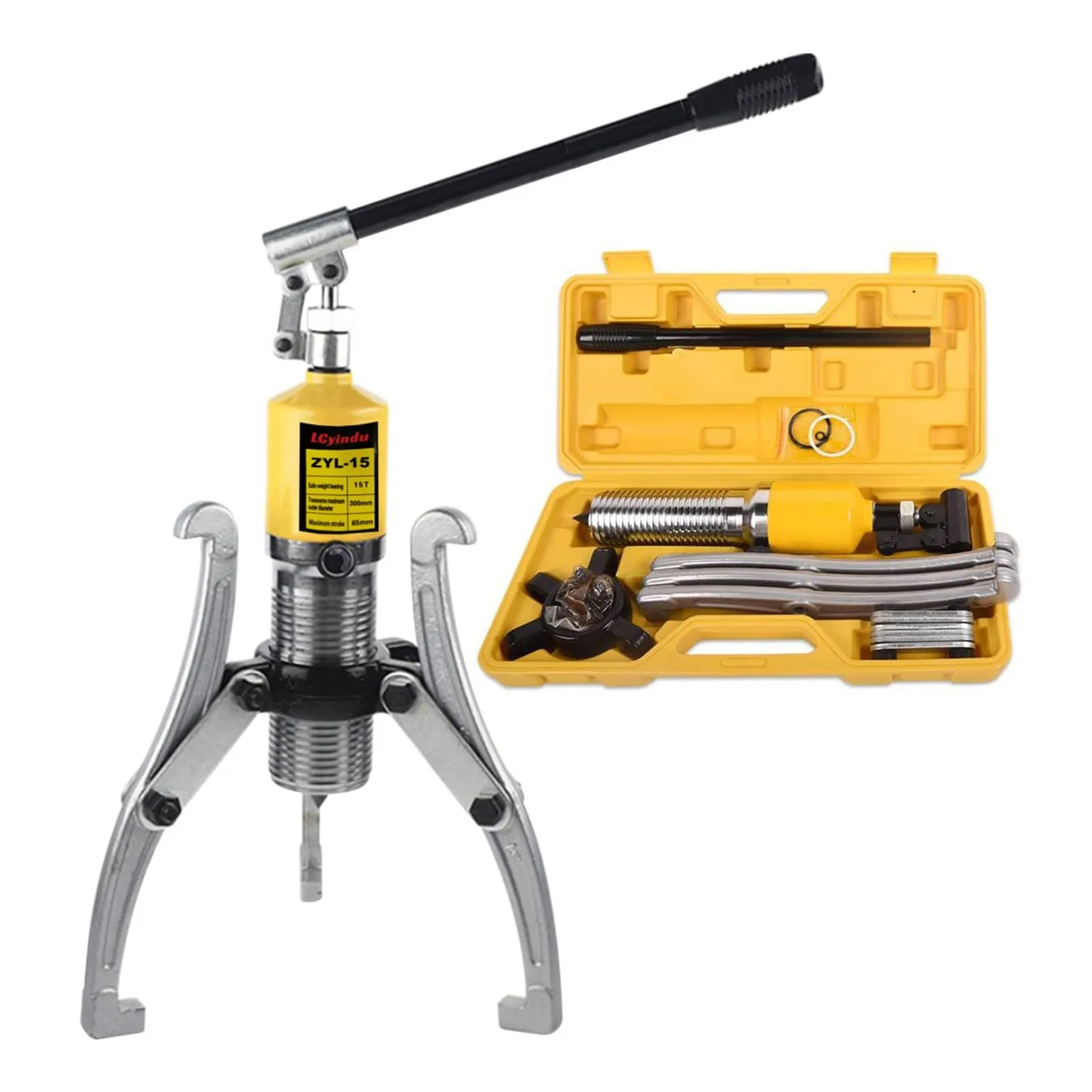 5/10/15/20T Hydraulic Gear Two Three Adjustable Wheel Bearing Puller Separator Tool Three Arm Bearing Removal Cylinder