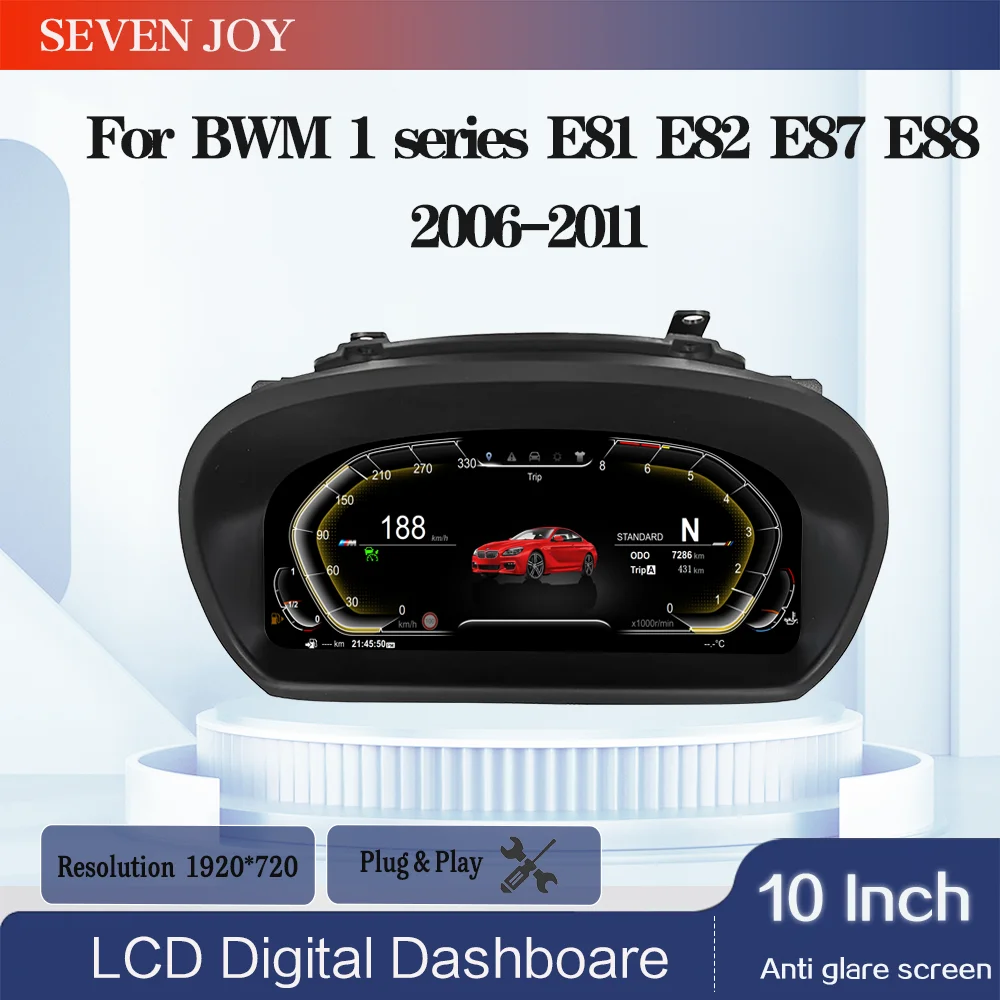 

For BMW 1 Series E81 E82 E87 E88 2006-2011 Digital Dashboard Speedometer LCD Cluster Instrument Panel