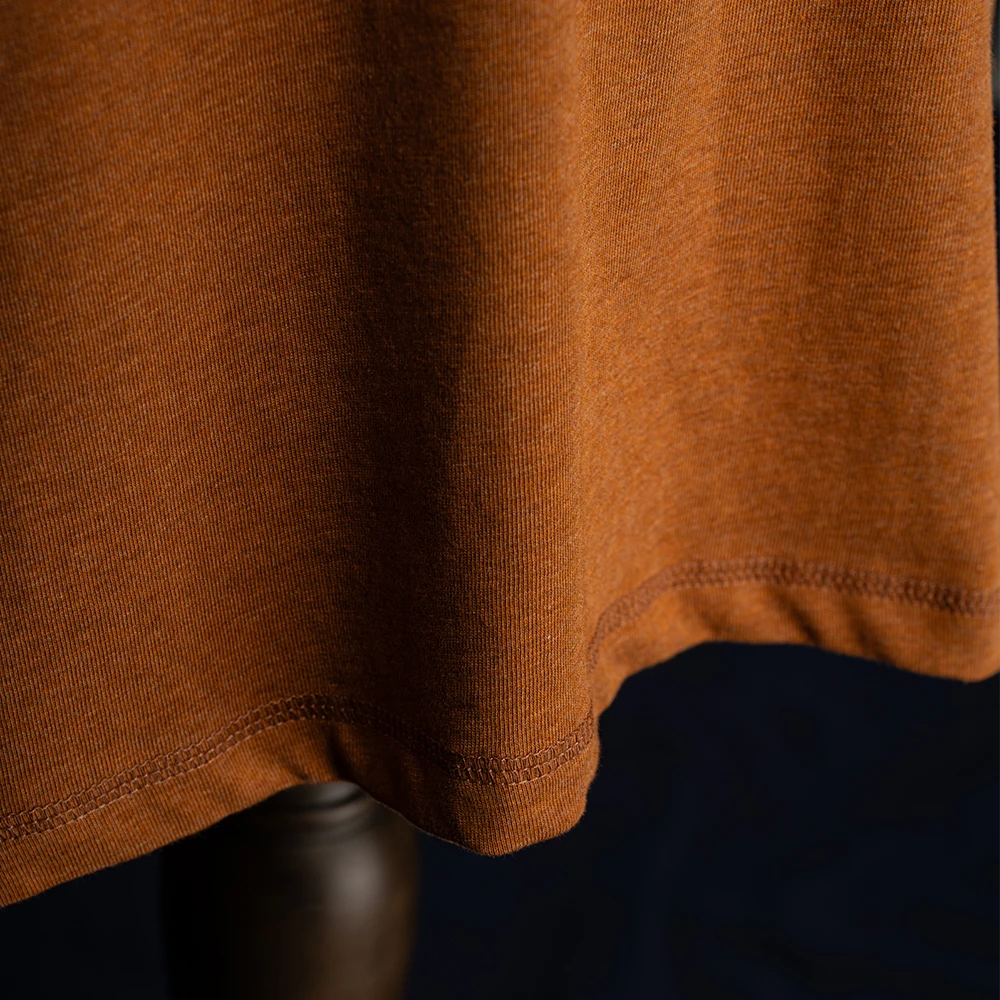 2025 New Summer Vintage Cotton Casual T-Shirt Men Orange Short Sleeve T-Shirt Basic Soild Round Neck Pocket T-Shirt