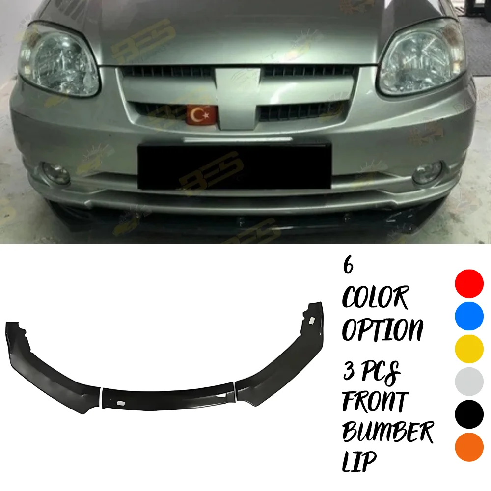 3 Pcs Front Bumper Lip For Hyundai Accent Admire Body Kit Car Accessories Spoiler Splitter Diffuser Sport Bumper Exterior Parts