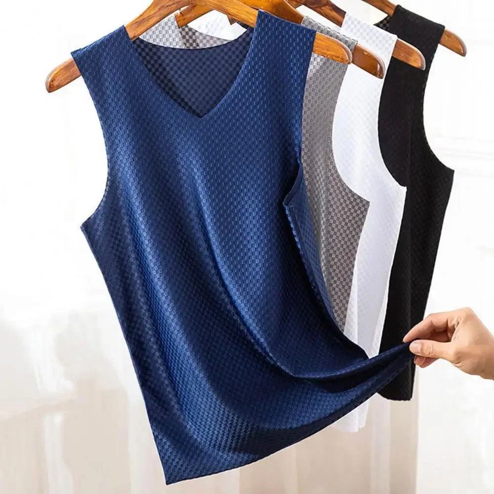 [Admiral Event 3+1 Get More] 3 Set Premium 60 Count Cool Fabric Seamless V-Neck Sleeveless Summer Functional Cold Cooling Inner Running T-Shirt Tank Top