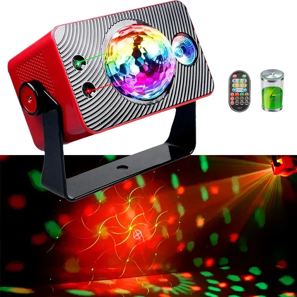 Party Lights Dj Disco Ball Light LED Stage Strobe Lights Sound Activated with Remote Control for Christmas Holiday Wedding Decor