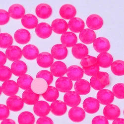 Fluorescent Rose Glitter Nails Art Rhinestones Fltabck Crystal Gems Diy Nail Decor Sewing Accessories Non Hotfix Glue On Stones