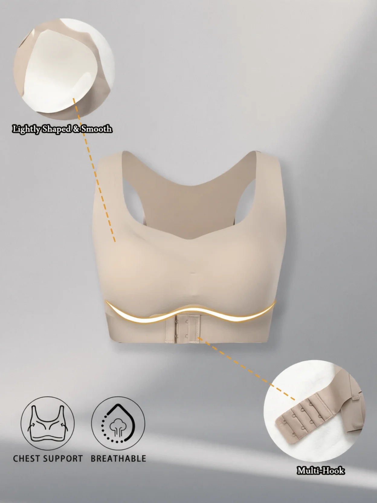 Sujetador para mujer de nylon