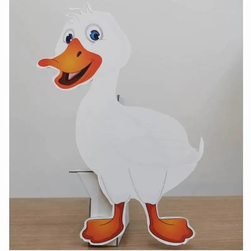 Cute Duck Foam-board Cutout Standee with Cardboard Stand, Kids Birthday Decoration, Animals and Farm Concept Party Supplies