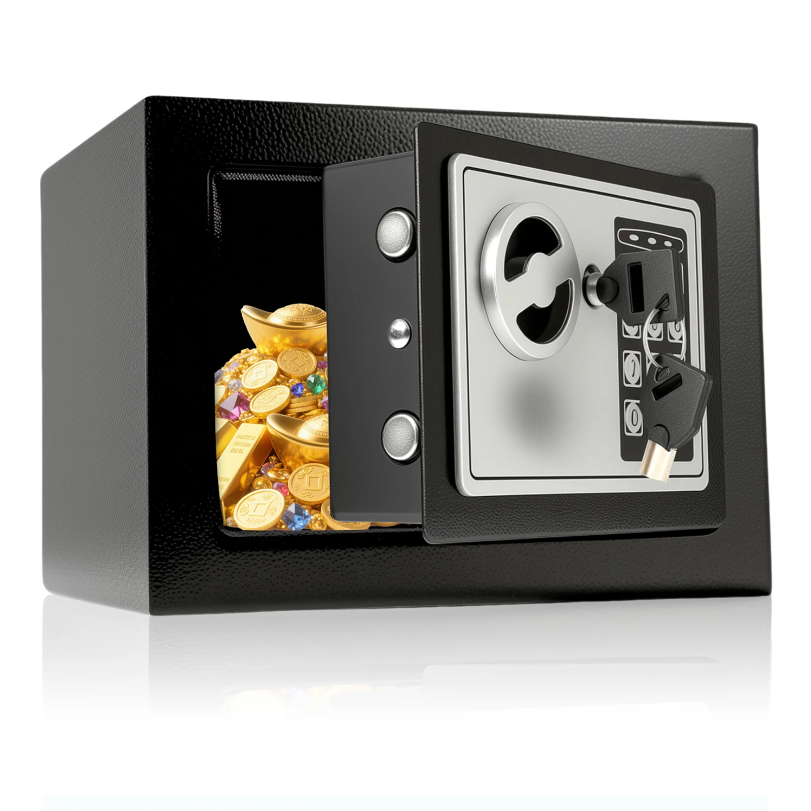 تخزين المنزل صندوق الأمان الآمن قفل الصدر 4.6L أرقام الأمن تخزين مفيد قفل آمن صندوق أمان الصدر الآمن 2 مفاتيح