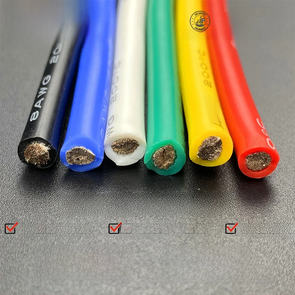 Fil de Silicone câble électrique fils automobiles en cuivre étamé 28 26 24 22 20 18 16 14 awg 4awg 6awg 8awg 10awg 12awg 14awg 16awg
