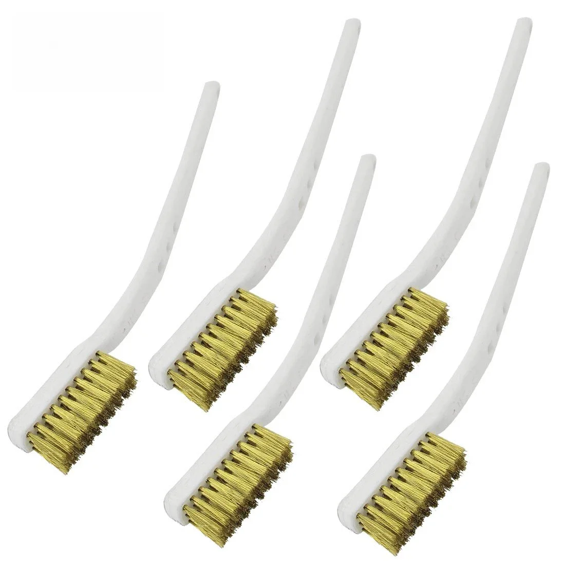 5 sztuk 175mm mosiężna szczotka druciana Mini farba odrdzewiacz szczotki druciane stalowe przemysłowe polerowanie metali zadziory szczotka do czyszczenia — zdjęcie 2