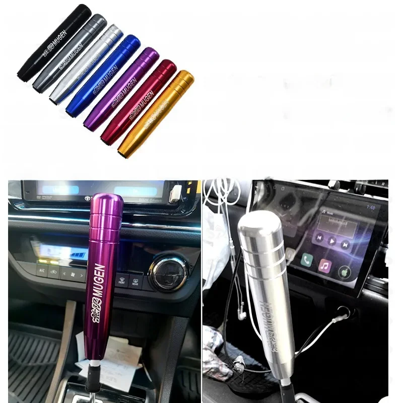 Uniwersalna aluminiowa gałka zmiany biegów Auto JDM o długości 18 cm Gałka zmiany biegów samochodu wyścigowego MUGEN — zdjęcie 2
