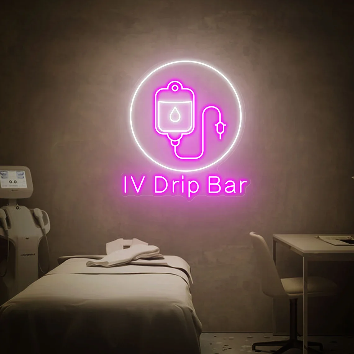 IV Drip Bar Neon Sign IV Therapy Sign Beauty Salon Decor Neon Wall Art Nurse Wall Art Decor