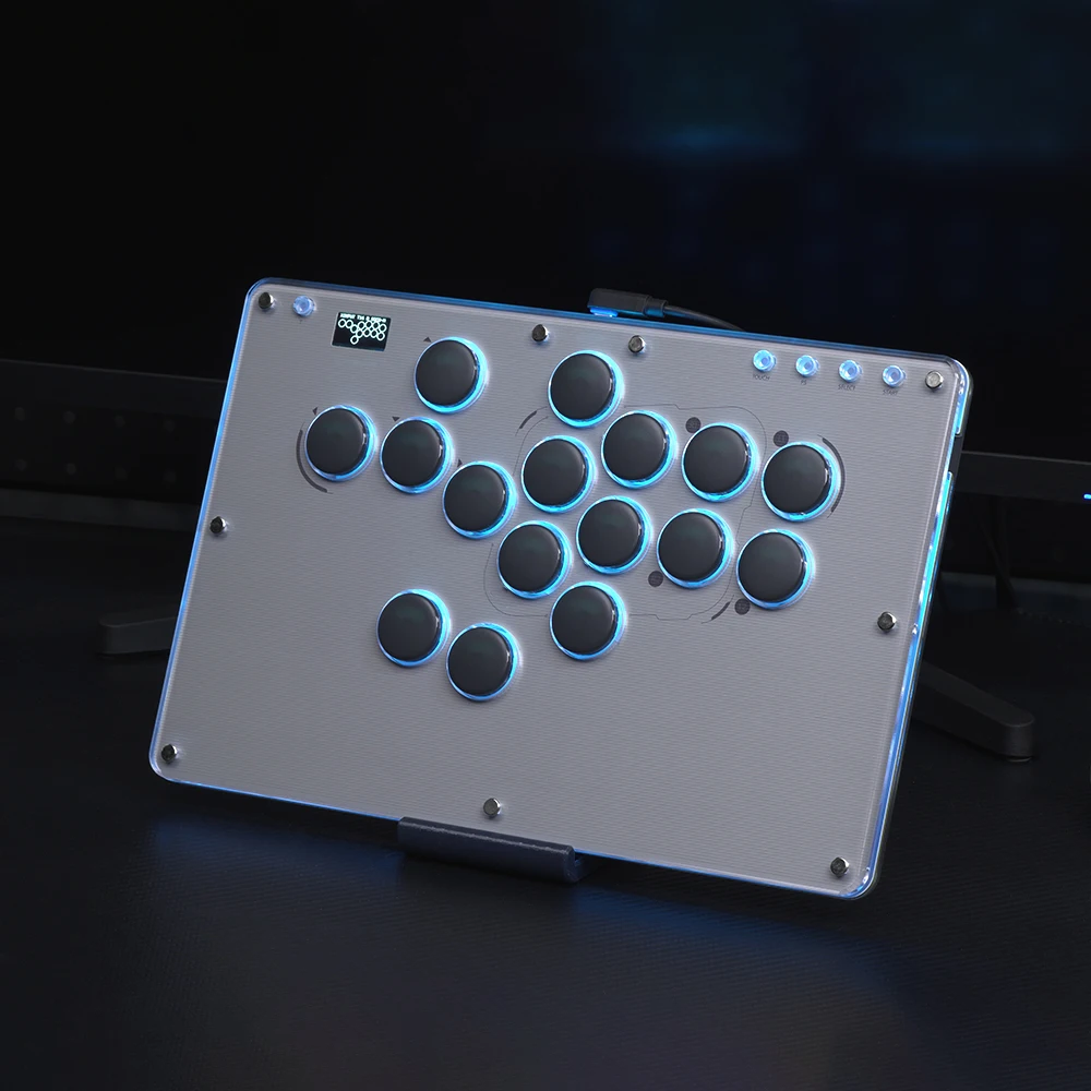 Haute42 Arcade Joystick Multi Button Acrylic Leverless Hitbox Controller For PC/ PS5/PS4 /Switch Control Arcade Stick Controller