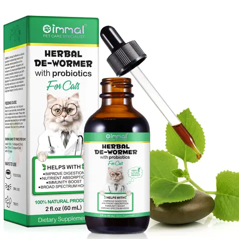 고양이를 위한 액체 형태의 넓은 스펙트럼 투약으로 테이프 웜, 쇠 사람 구세, 구충, 훅 웜 예방 보충제