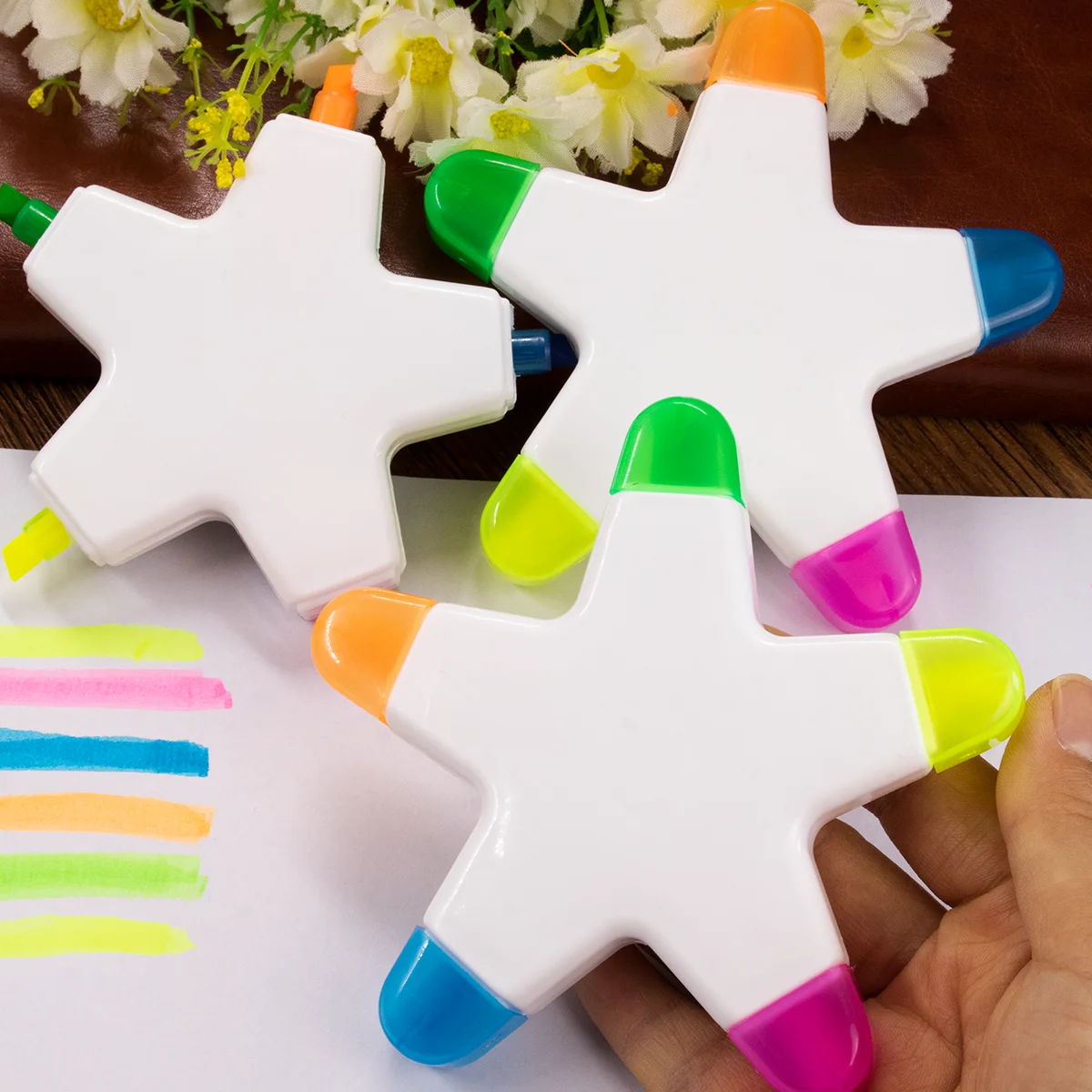 

Маркеры-выделители, разноцветные маркеры, ручка с несколькими цветами, милые маркеры-выделители, цветные маркеры-выделители, маркеры-выделители в форме звезды