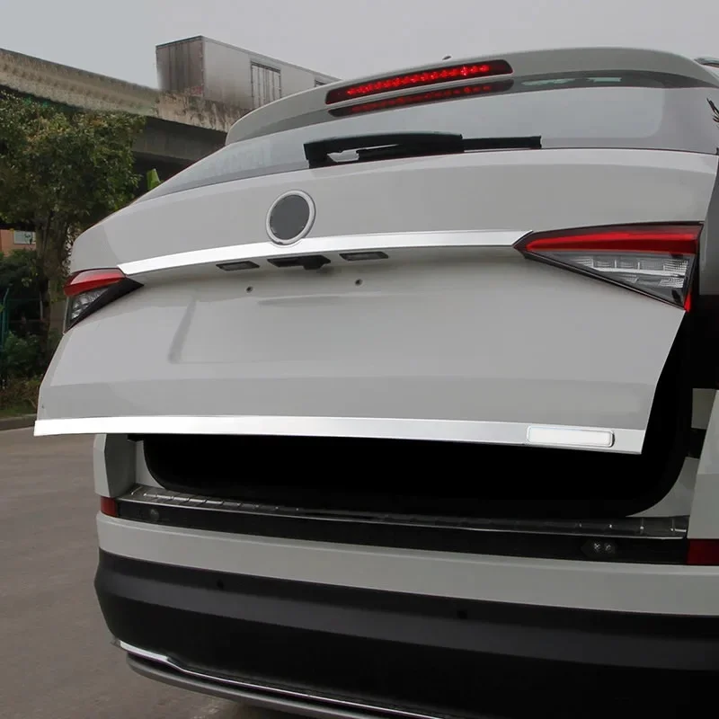 Dla Skoda Kodiaq 2017 2018 2019 ze stali nierdzewnej tylna klapa tylna bagażnika odlewnictwo pokrywa zgrabna 2 sztuk akcesoria samochodowe do stylizacji! — zdjęcie 2