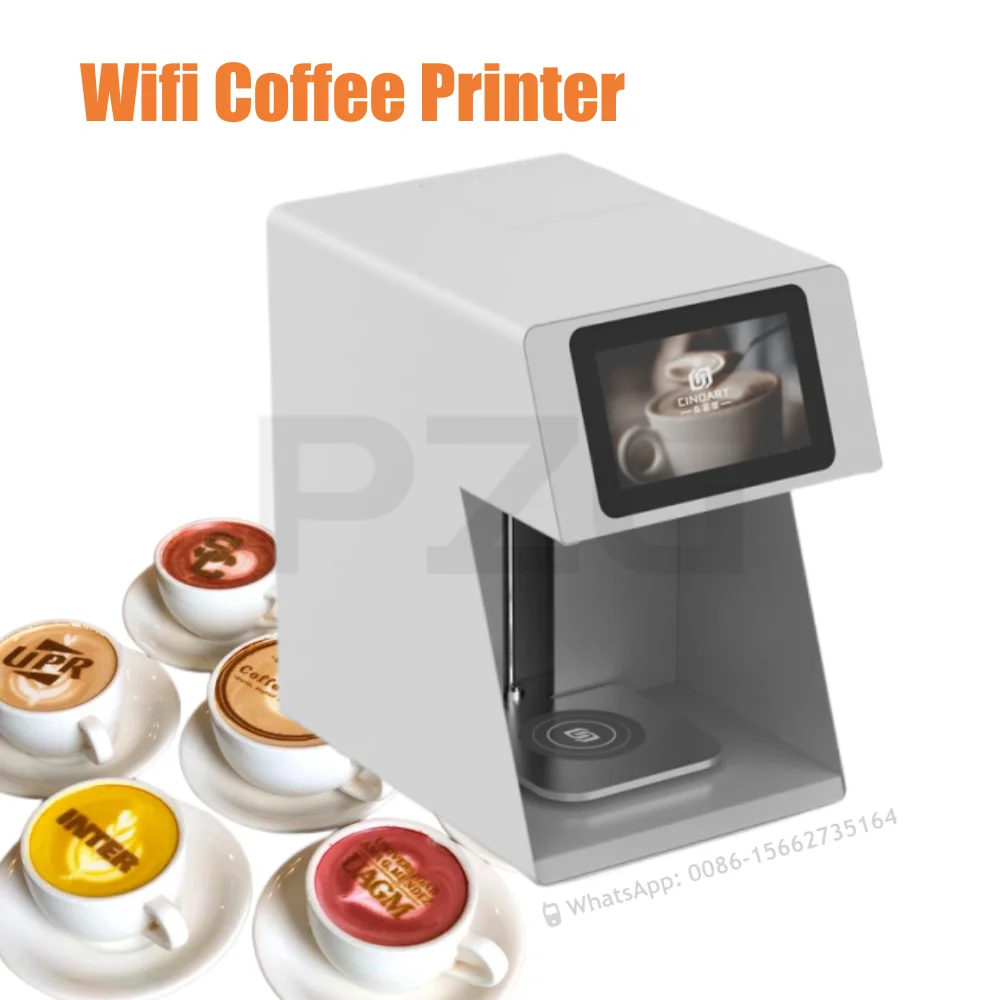 

3D Latte Art Coffee Printer Machine Automatic Beverages Food Selfie With WIFI Connection Printing Edible Ink Cartridges