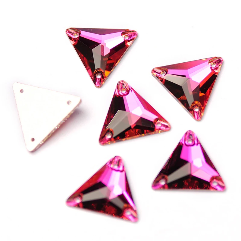 YANRUO 3270 Triangle AAAAA Sewing Stones And Crystals Glass Strass Flat Back Sewn Rhinestones For Clothes Dress Jewelry