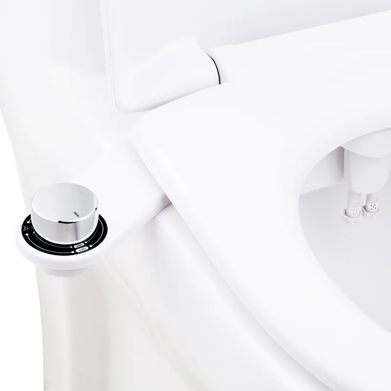 New Bidet Toilet Seat Intelligence Non-Electric Self-Cleaning Dual Nozzles Wash Hot Cold Mixer Water Lady Bathroom Sprayer