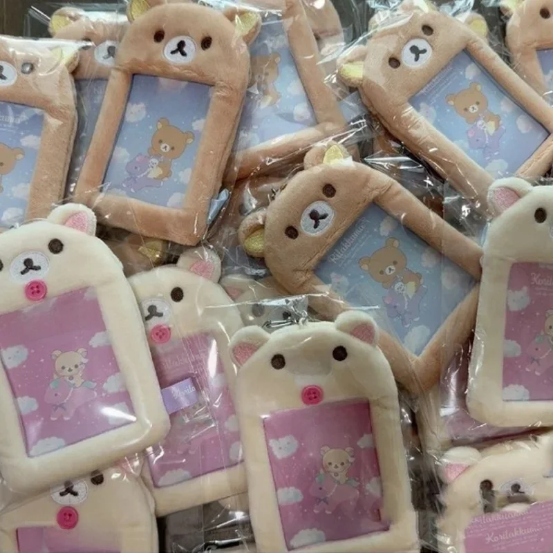 Rilakkuma – porte-cartes Photo, étui de protection, dessin animé, périphériques dérivés, porte-clés, sacs, pendentif mignon, accessoires cadeaux