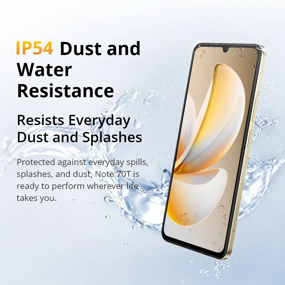 Realme Note 70T 4G Smartphone, Chipset IP54, Pantalla 90Hz de 6,74 pulgadas, Batería 6000mAh, Cámara Al 13MP, Potente Octa-Core 8