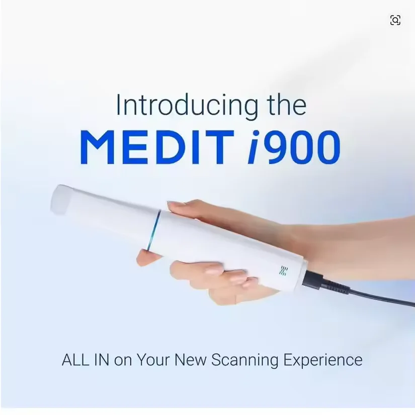 شحن سريع Medit i900 ماسح ضوئي للأسنان داخل الفم - لطب الأسنان CAD/CAM، موديل 2024