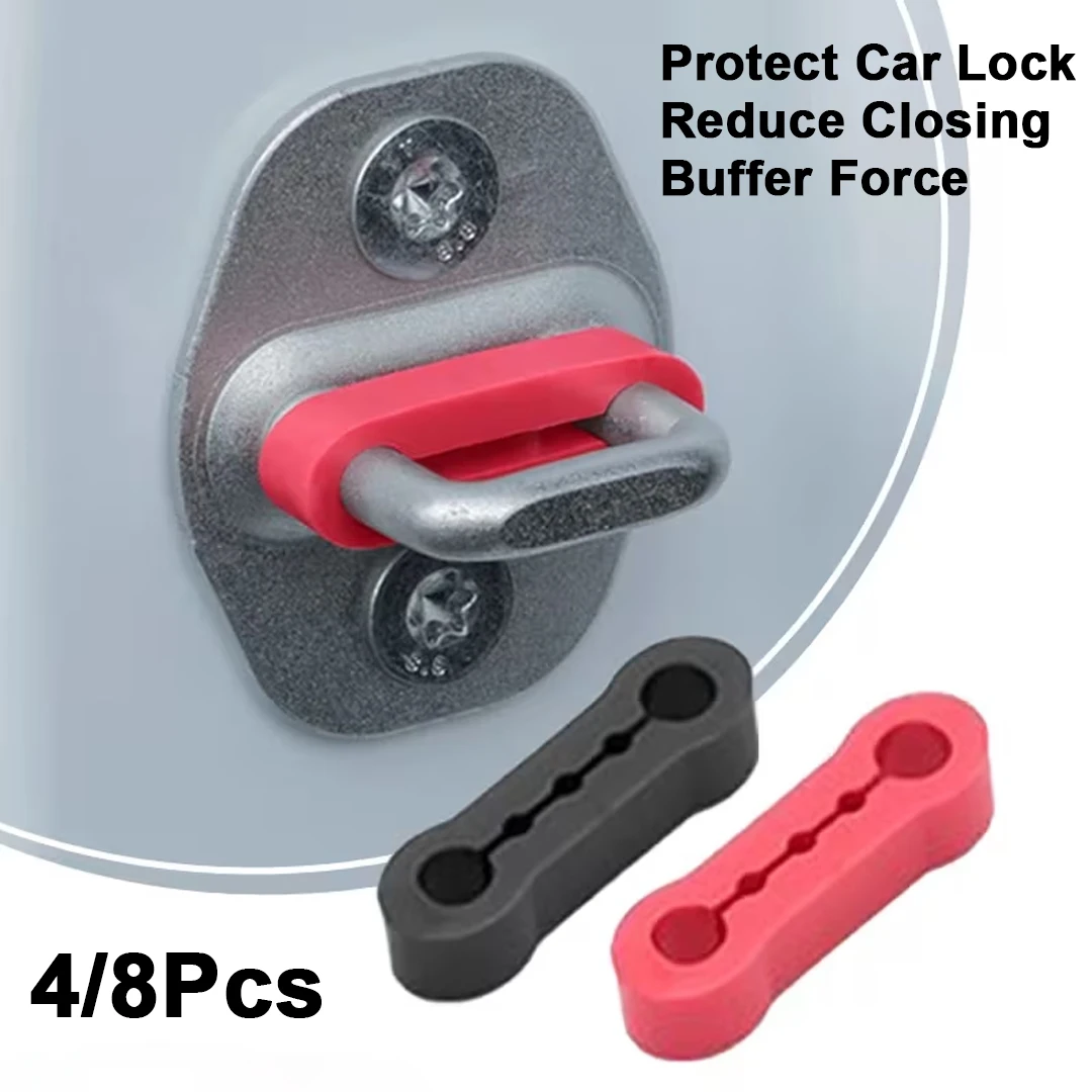 

4/8Pcs Car Door Shock Absorber Universal Car Door Buckle Soundproof Deadener Damper Cushion Anti-Vibration Buffer Pad