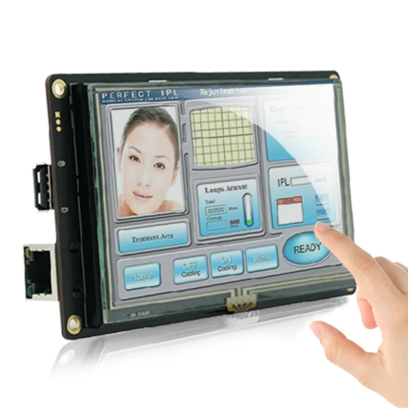 

3.5,4.3,5,5.6,7,8,10.1,10.4" HMI Serial TFT LCD Touchscreen Module with Program+GUI Design Software for Arduino,Raspberry Pi,R3